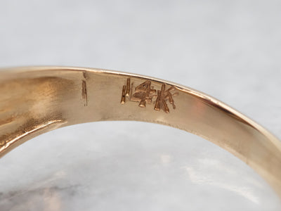 Vintage Unisex Garnet Solitaire Ring