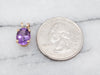 Yellow Gold Amethyst Solitaire Pendant
