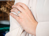 Floral Aquamarine and Diamond Halo Ring