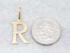 Yellow Gold "R" Initial Pendant