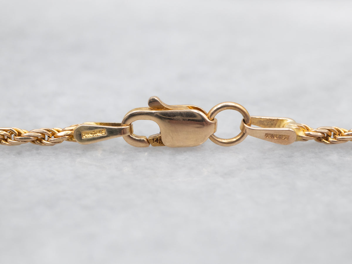 Italian Gold Rope Twist Chain