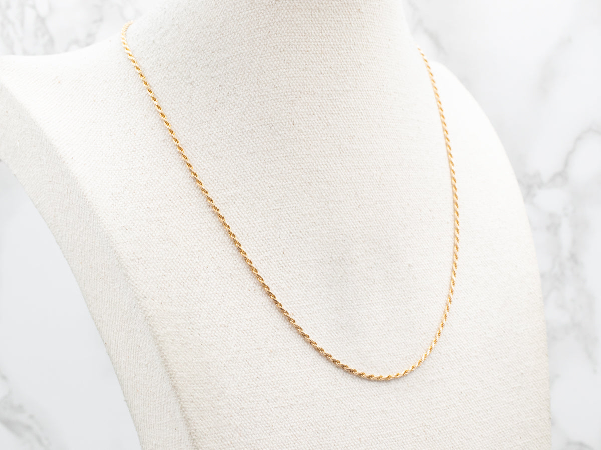 Italian Gold Rope Twist Chain