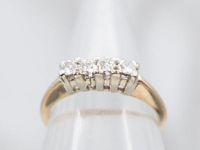 Timeless Yellow Gold Four Stone Diamond Wedding Ring