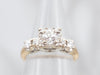 Beautiful Two Tone Diamond Engagement Ring with Diamond Accents