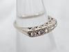 Elegant White Gold Five Stone Diamond Wedding Ring