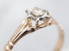 Classic Two Tone Diamond Solitaire Engagement Ring