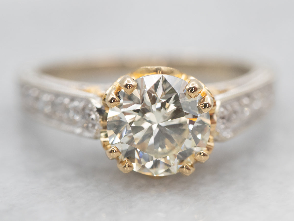 The Classic Two Tone Engagement Ring