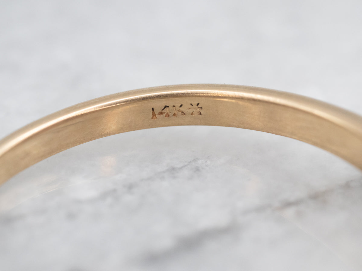 Bold Yellow Gold Pink Sapphire Solitaire Ring