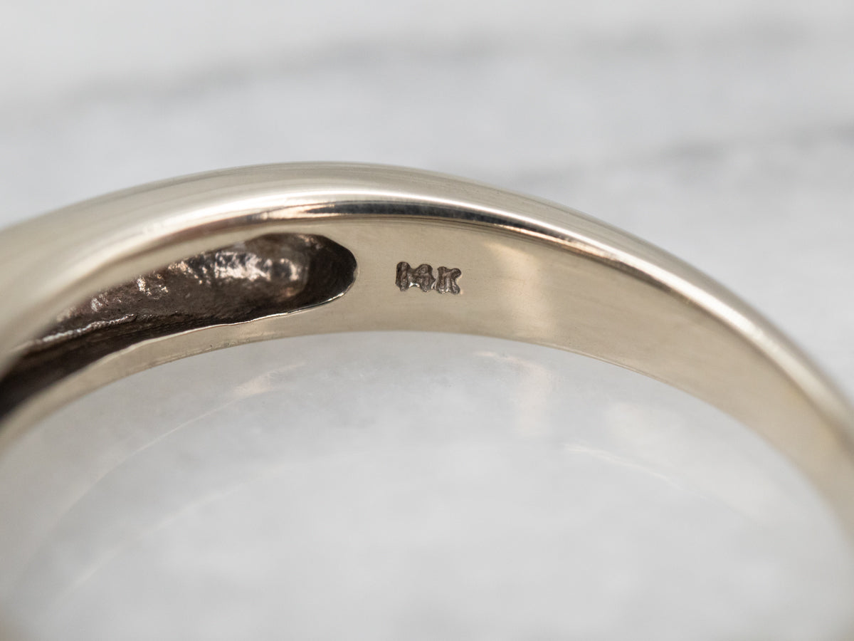 Modern Three Stone Princess Cut Diamond Engagement Ring