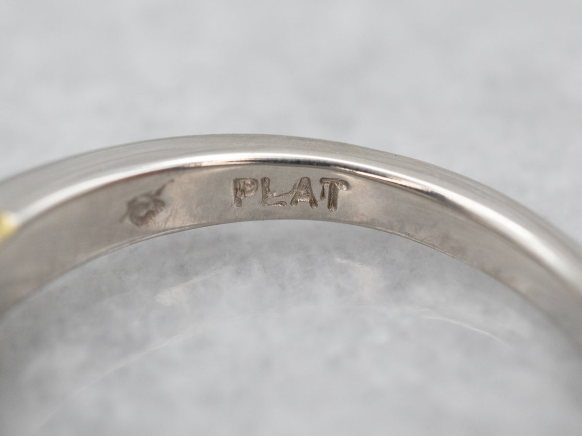 Effortless Mixed Metal Ruby Solitaire Engagement Ring