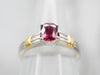 Effortless Mixed Metal Ruby Solitaire Engagement Ring