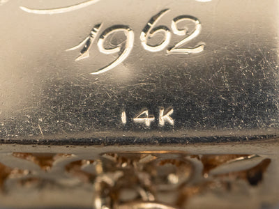 1960s Gold Gemstone Typewriter Charm