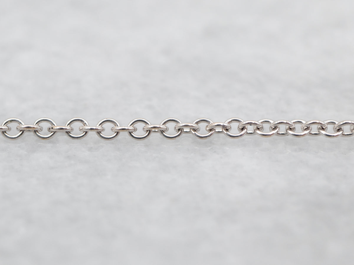 Italian 18-Karat White Gold Cable Chain