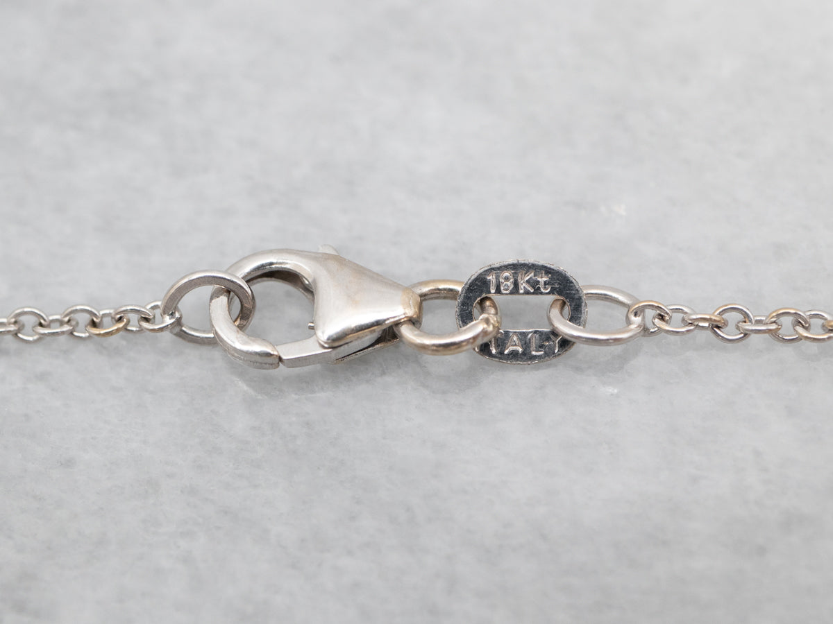 Italian 18-Karat White Gold Cable Chain
