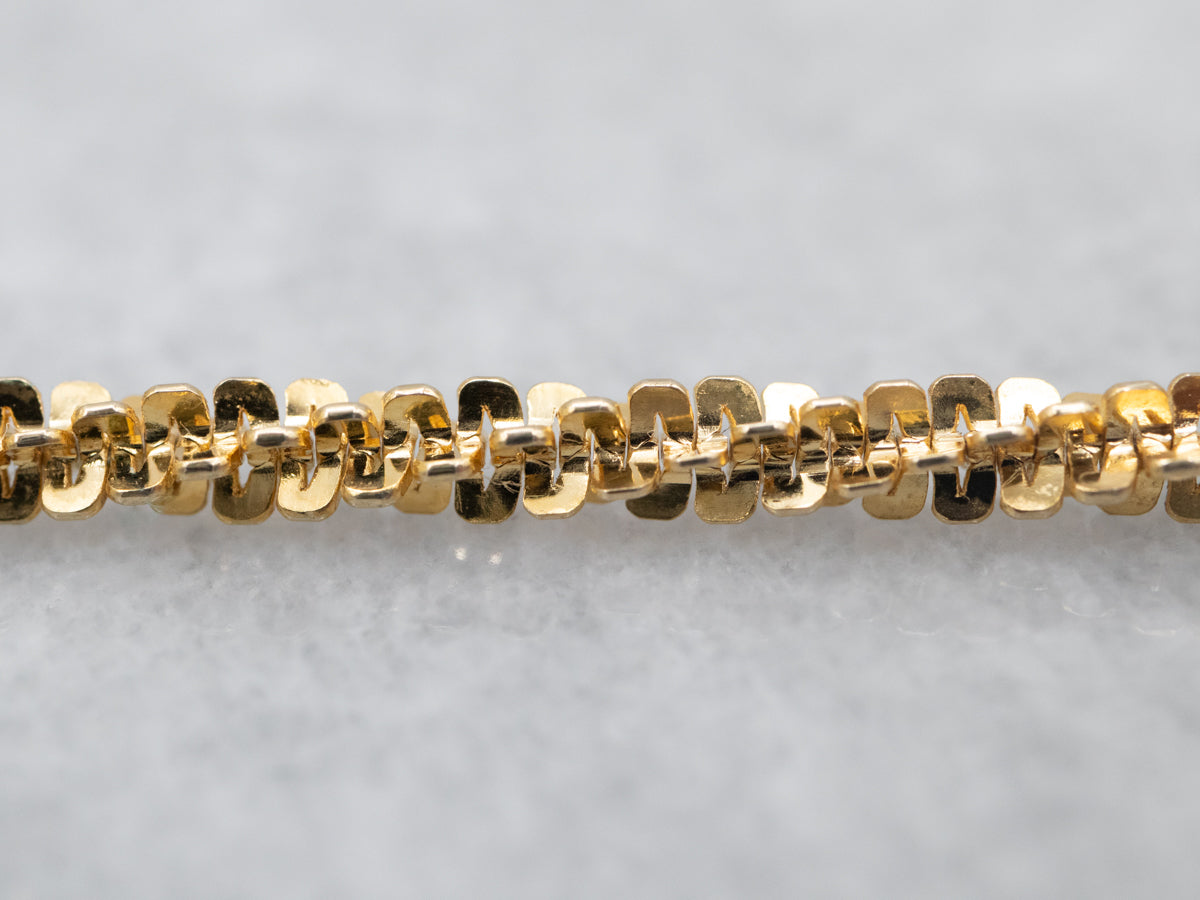 Yellow Gold Margarita Chain with Lobster Clasp