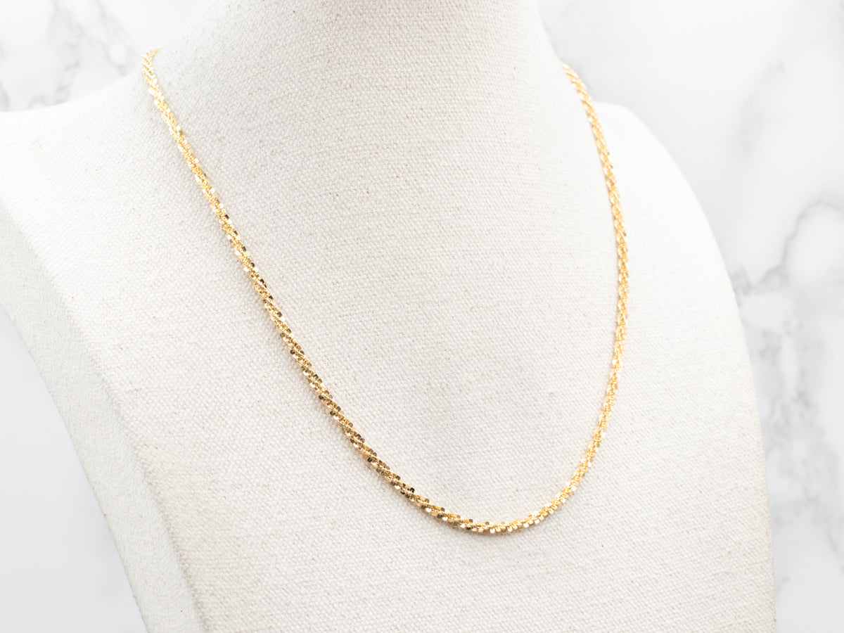 Yellow Gold Margarita Chain with Lobster Clasp