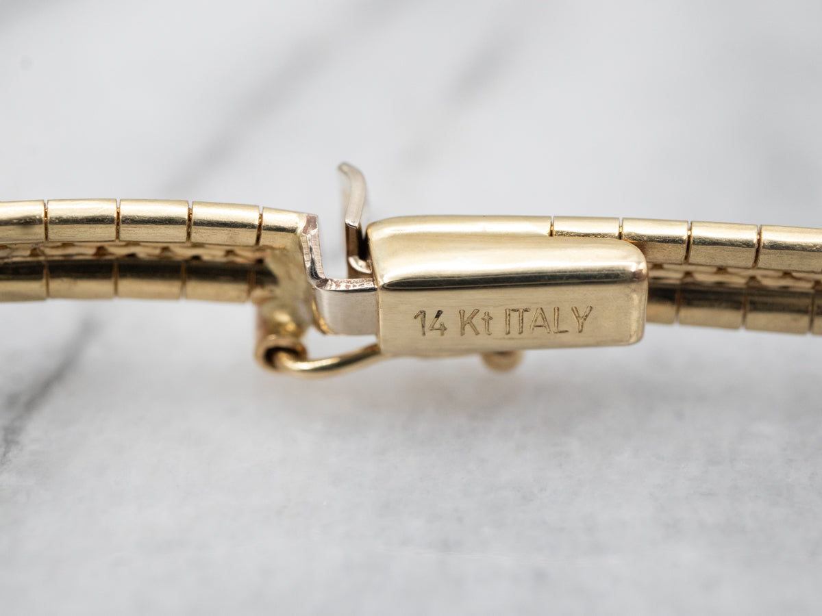 Yellow Gold Omega Chain