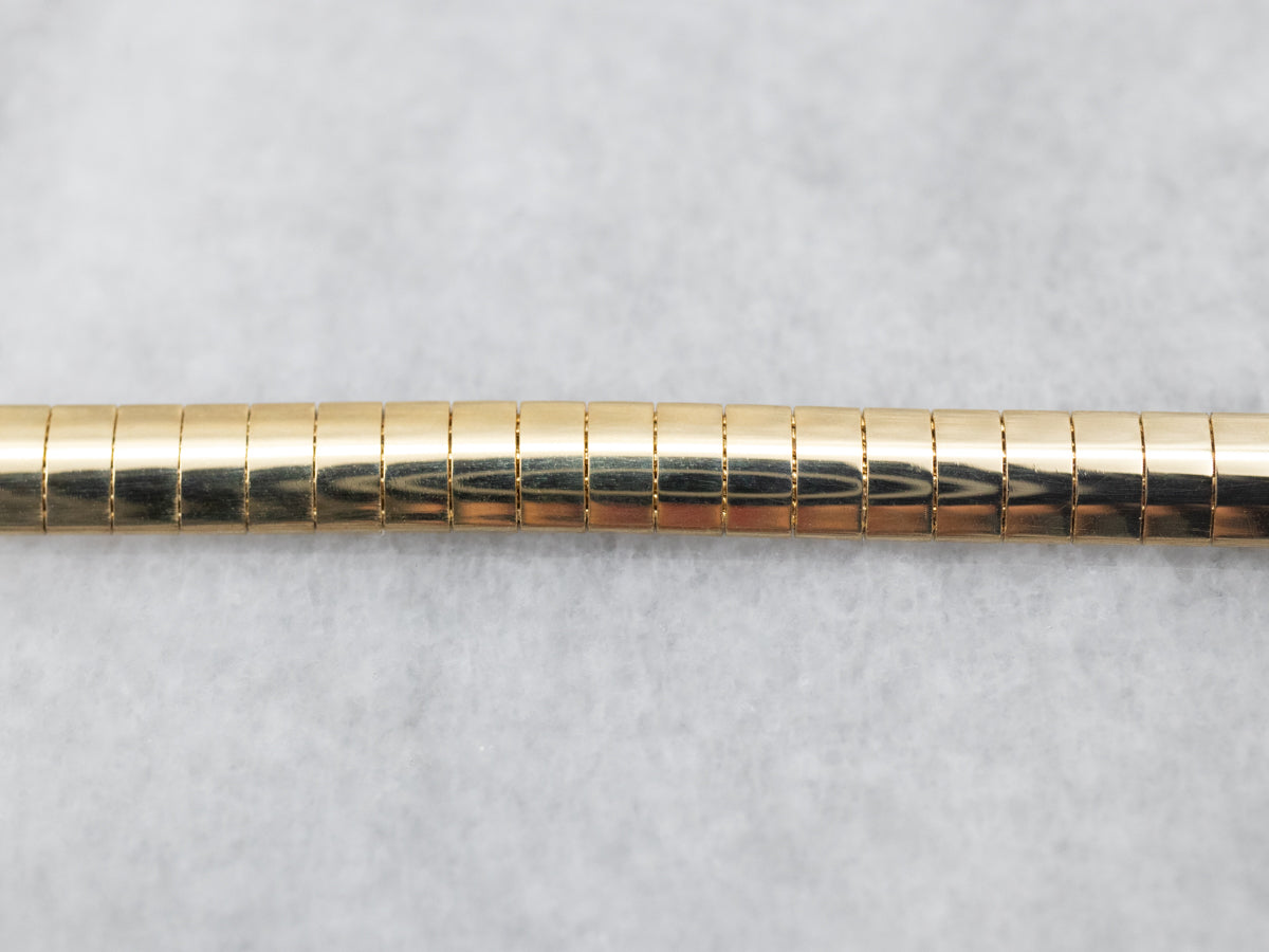 Yellow Gold Omega Chain