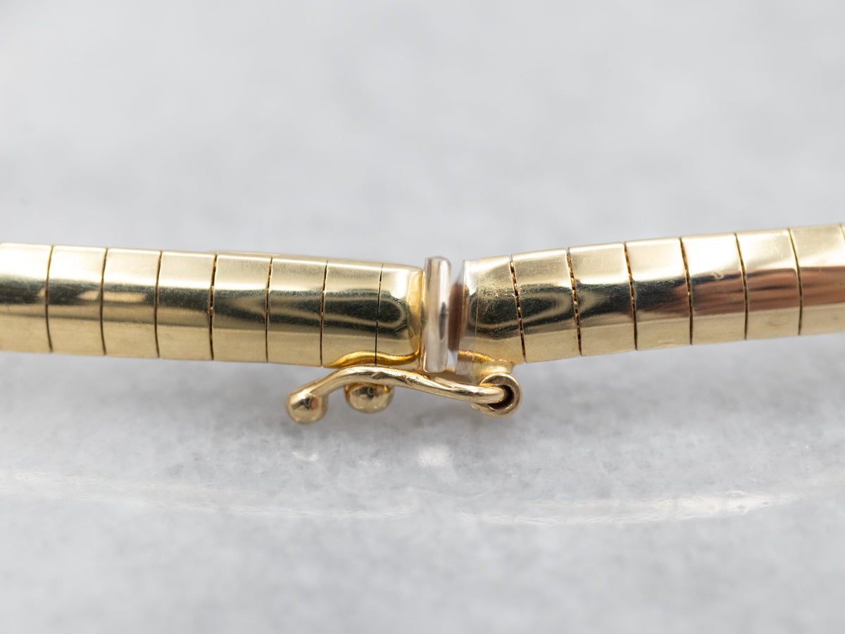 Yellow Gold Omega Chain