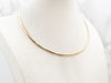 Yellow Gold Omega Chain Necklace