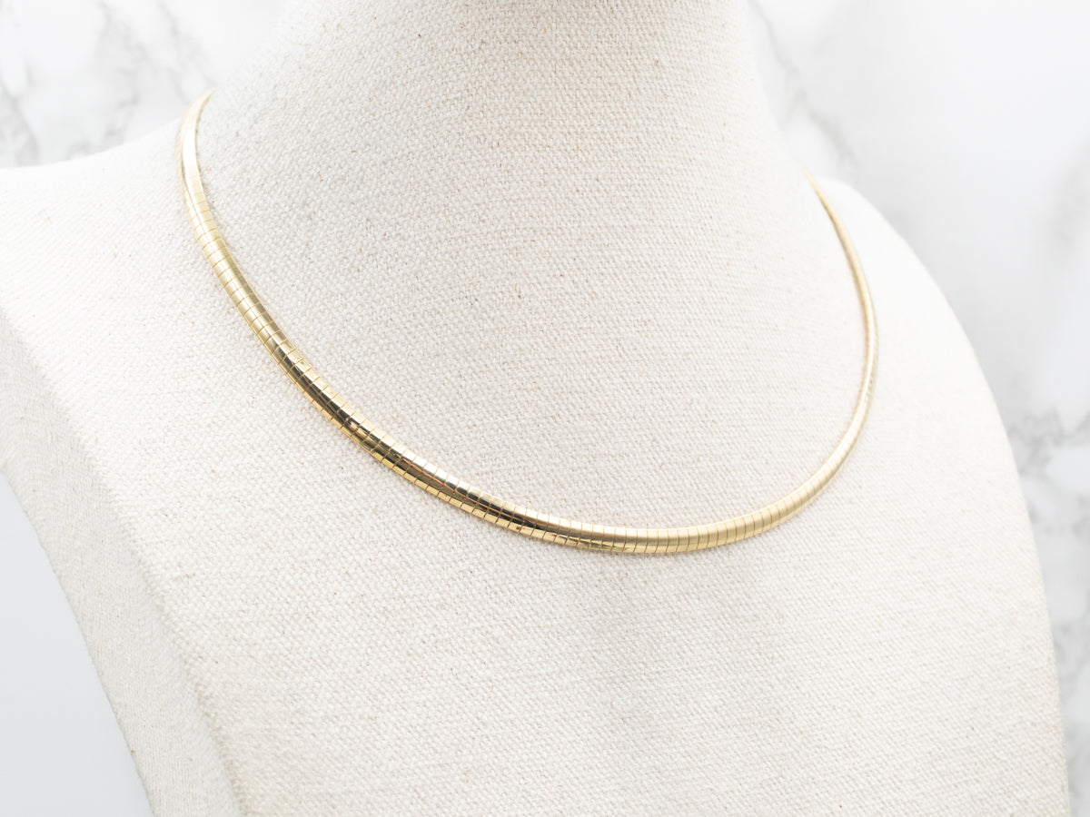 Yellow Gold Omega Chain