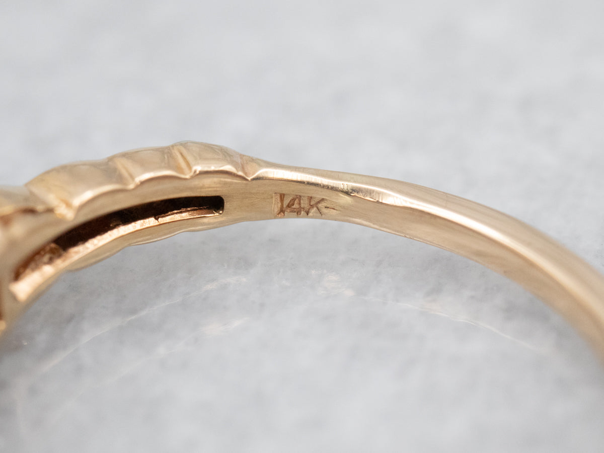 Two Tone Yellow and White Gold Diamond Solitaire Engagement Ring