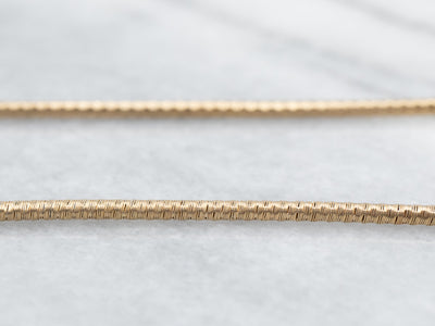 Sleek Italian Gold Cord Chain Necklace