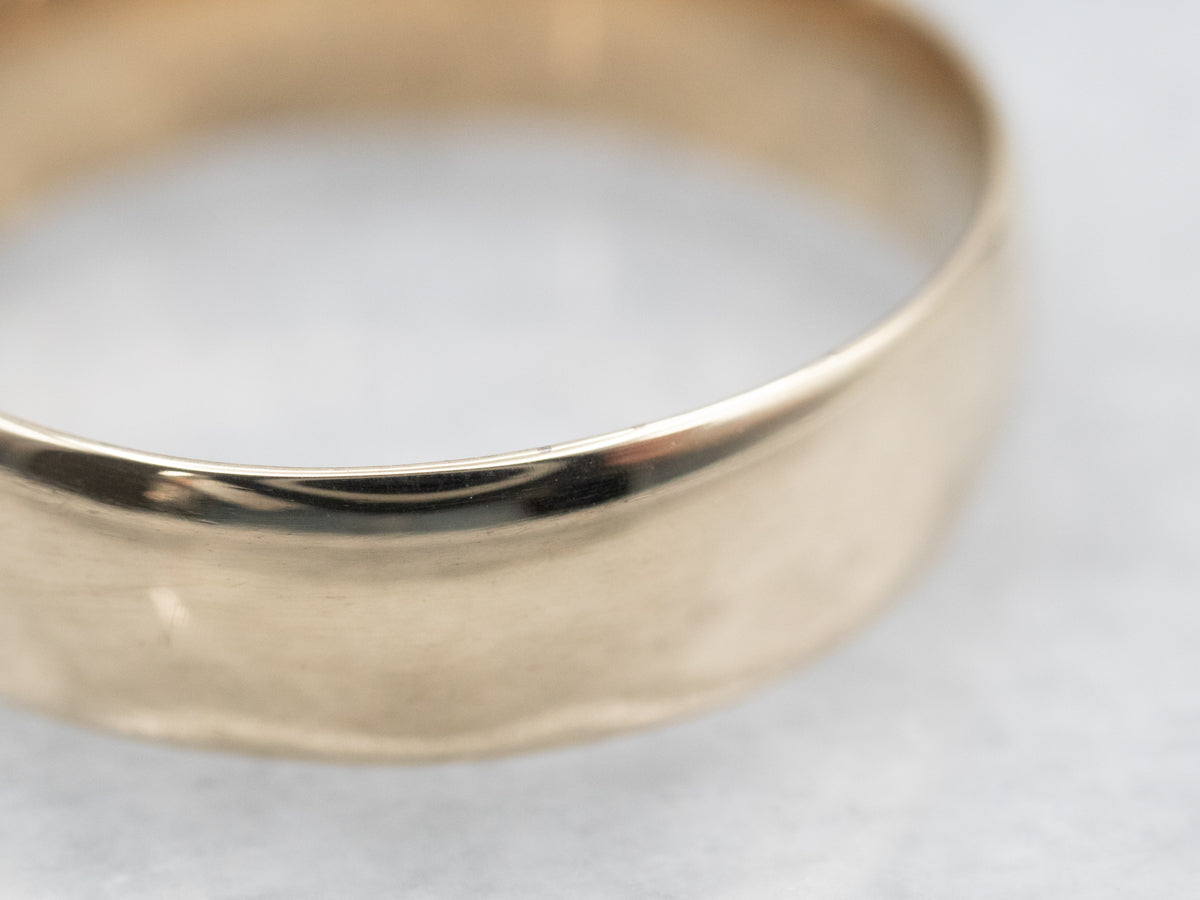 Unisex Plain Gold Wedding Band