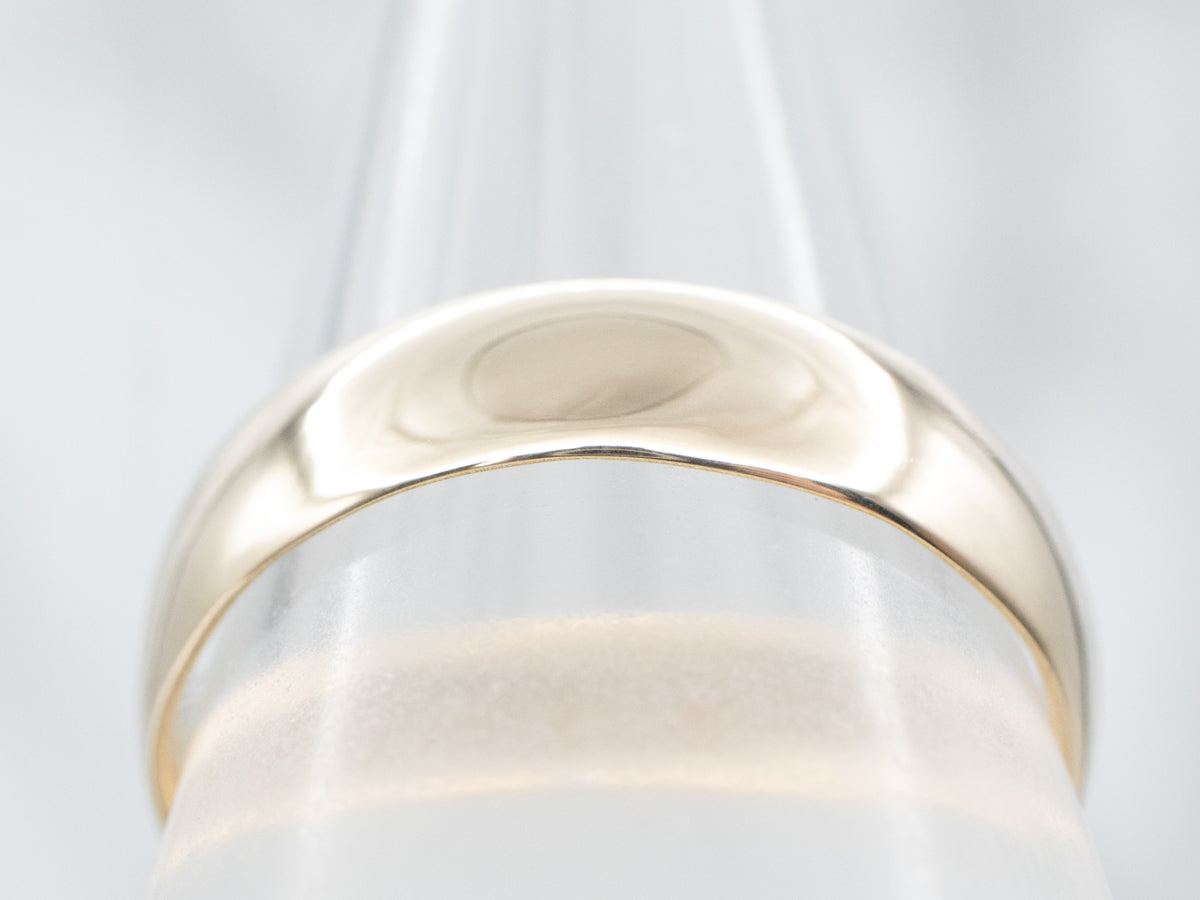 Unisex Plain Gold Wedding Band