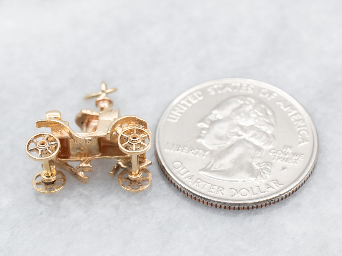 Vintage Gold Model-T Charm