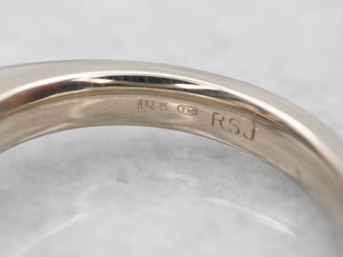 Beautiful White Gold Sapphire and Diamond Engagement Ring