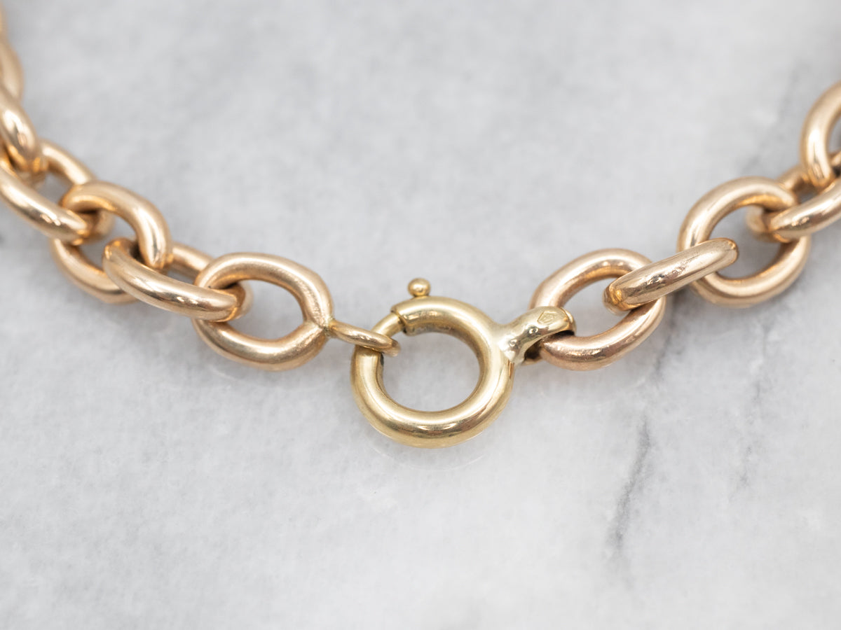 Chunky Gold Cable Chain Link Bracelet