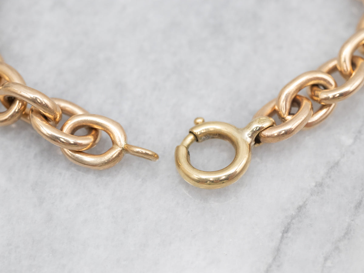 Chunky Gold Cable Chain Link Bracelet