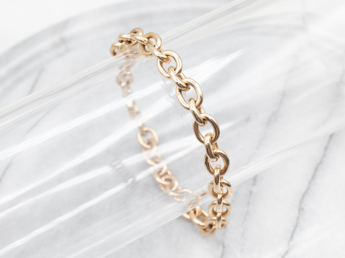 Chunky Gold Cable Chain Link Bracelet