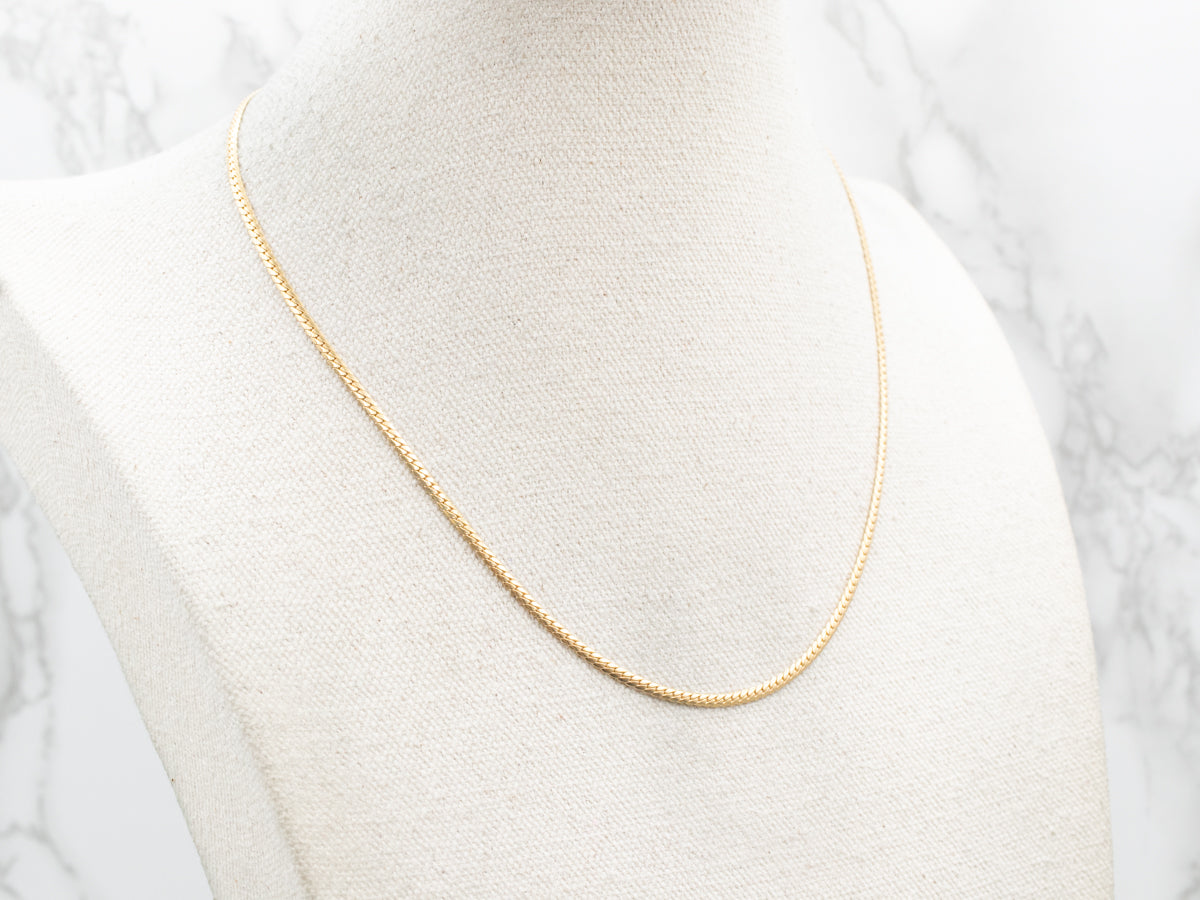 18-Karat Yellow Gold Herringbone Chain