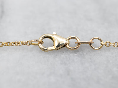 Polished Gold Rolo Chain with Lobster Clasp