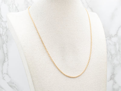 Vintage Yellow Gold Wheat Chain