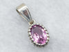 Sweet Pink Sapphire Solitaire Pendant