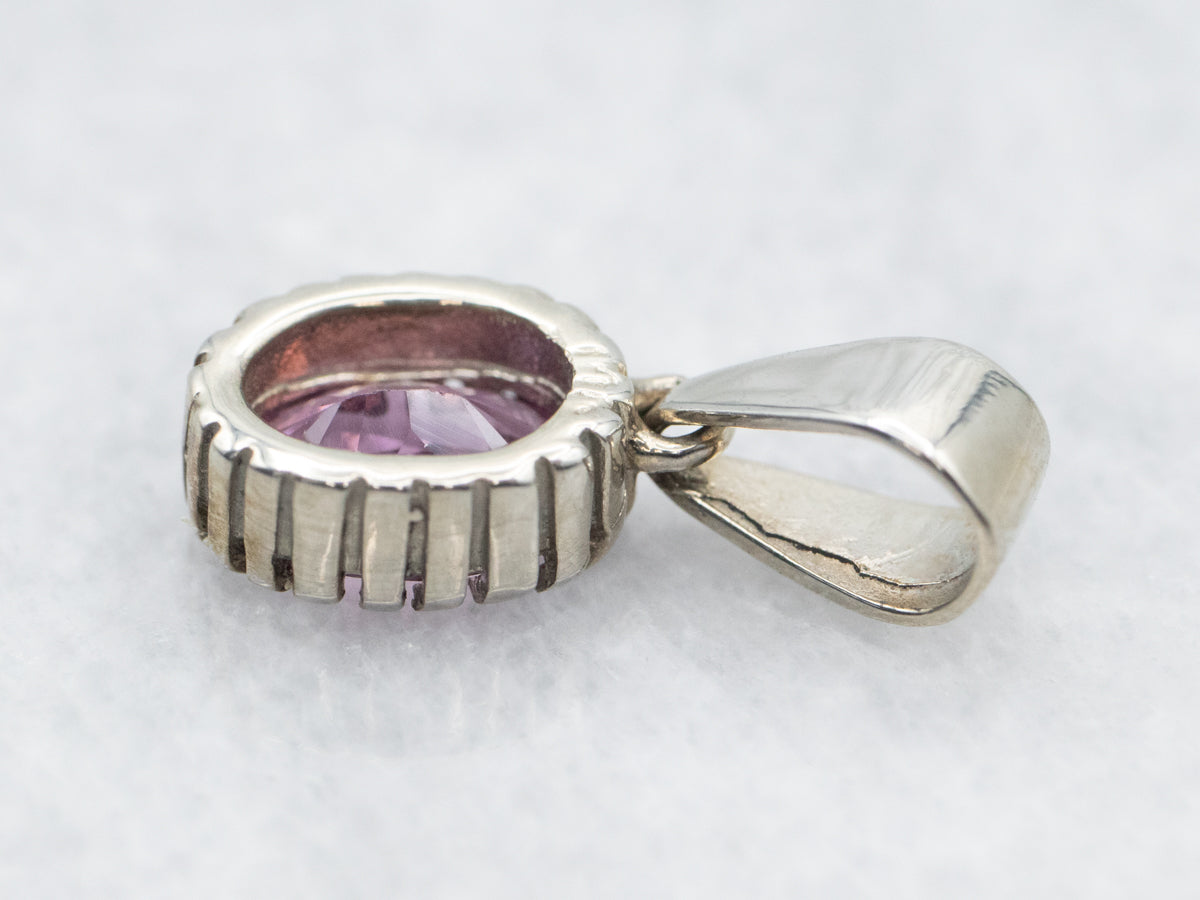 Sweet Pink Sapphire Solitaire Pendant