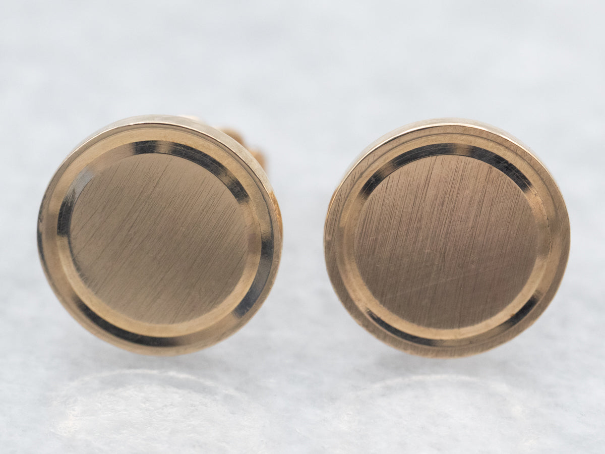 Polished Gold Disc Earrings