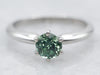 Stunning Green Sapphire Solitaire Engagement Ring