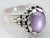 Sterling Silver Purple Star Sapphire Solitaire Ring
