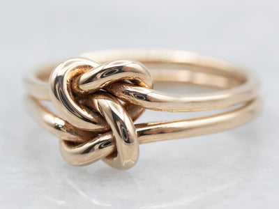 Double Gold Lover's Knot Band