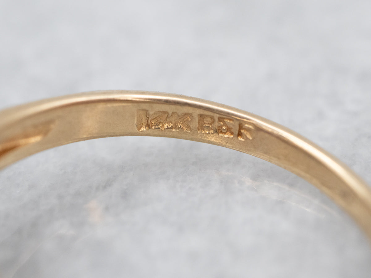 Large Solitaire Yellow Gold Amethyst Ring