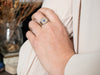 Premium White Gold Blue Enamel Masonic Ring