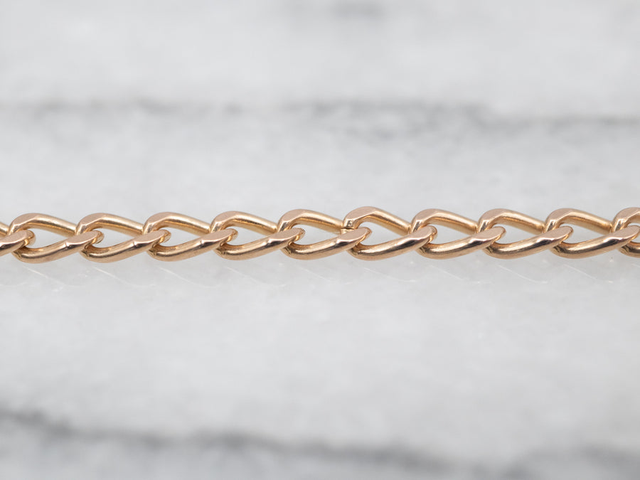 Yellow Gold Dainty Curb Chain with Spring Ring Clasp