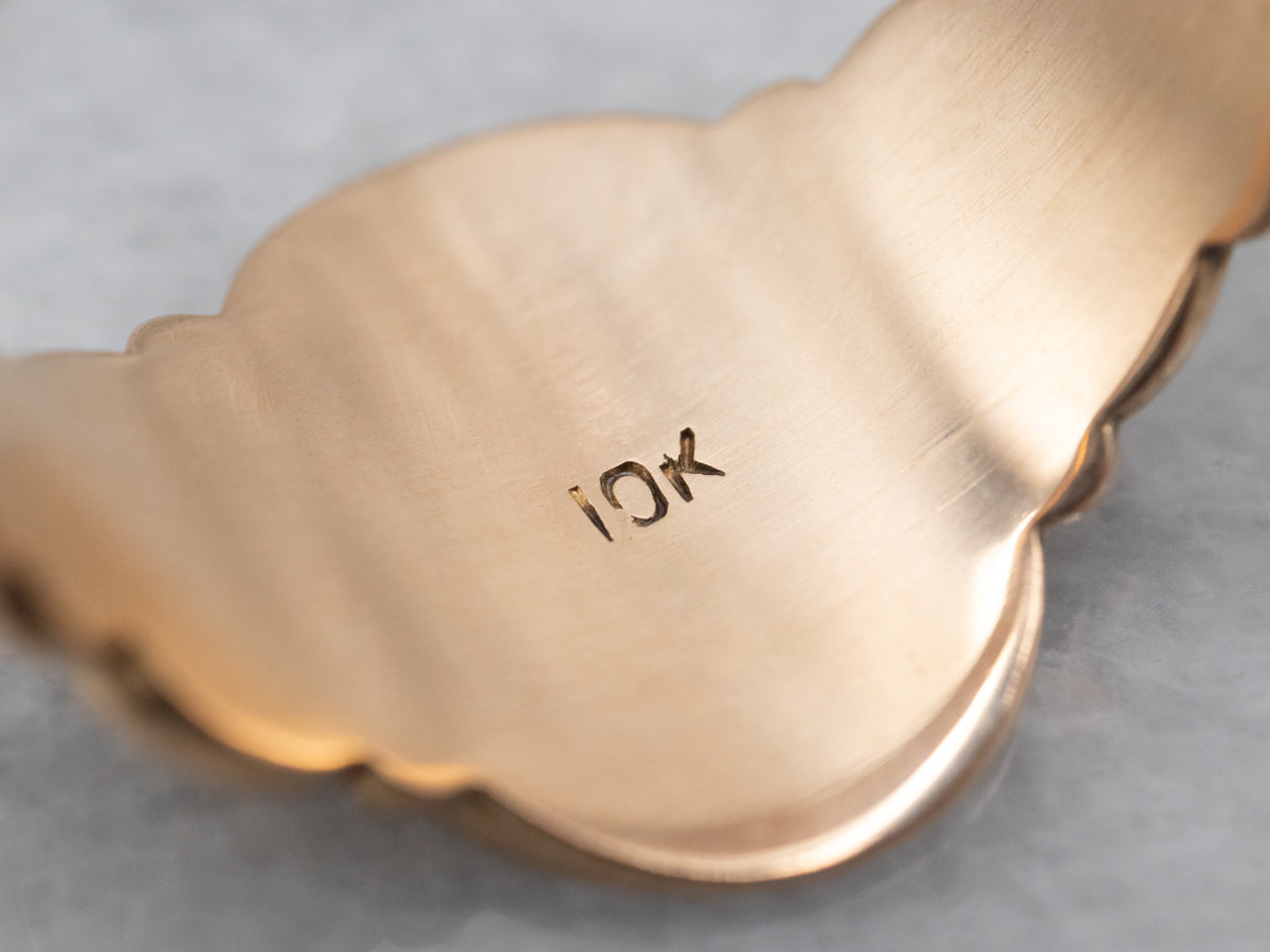 Victorian Rose Gold "RJL" Monogrammed Signet Ring