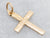 Yellow Gold Mini Etched Cross Pendant