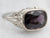 White Gold East West Spinel Solitaire Ring