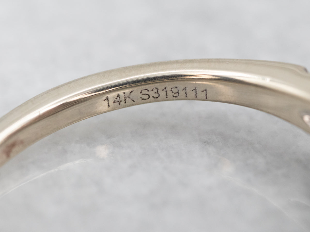 Modern Diamond Halo Engagement Ring